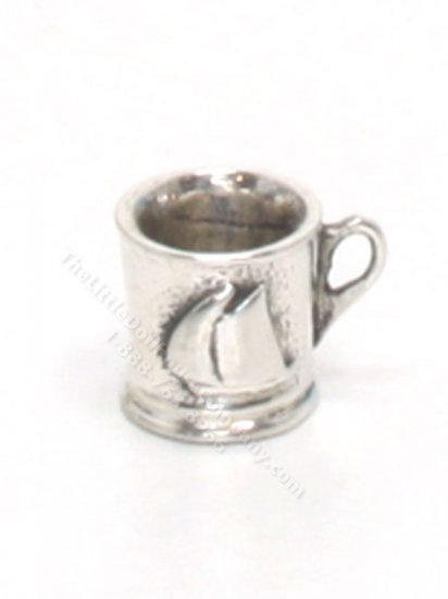 (image for) Miniature Sterling Child-Sized Mug with Boat Design by Don Henry
