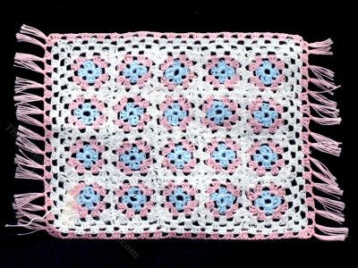 (image for) Miniature Handmade Crochet Blanket for Dollhouses