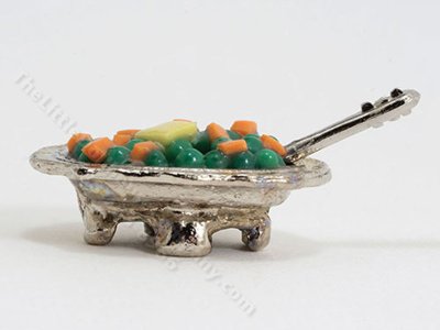 (image for) Miniature Dish of Peas and Carrots for Dollhouses