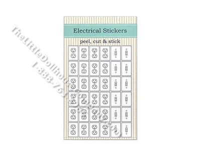 (image for) Dollhouse Miniature Electrical White Outlets and Light Switches