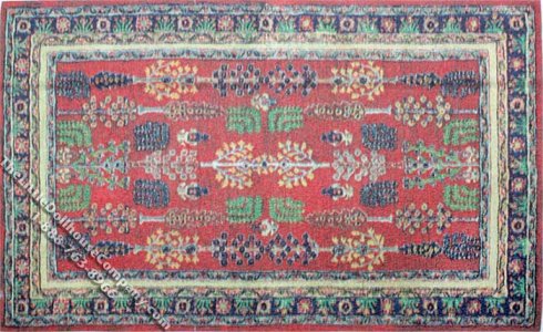 (image for) Dollhouse Scale Model Ornamental Rug