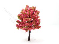 Miniature 4" Dark Pink Blossom Tree for Dollhouses (image for) Miniature 4" Dark Pink Blossom Tree for Dollhouses