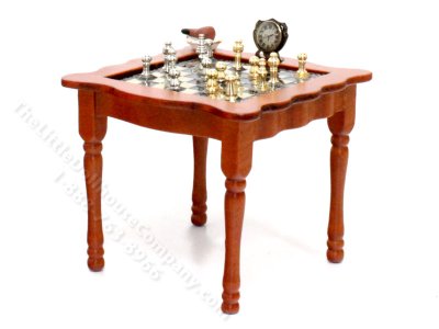 (image for) Miniature Gentlmans Chess Table - As Is