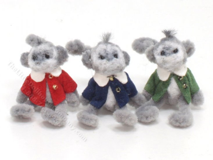 (image for) Miniature Grey Monkey in Jacket By Sue Wilkes