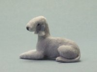 (image for) Miniature Laying Bedlington Terrier by Karl Blindheim