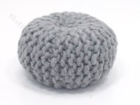 (image for) Miniature Grey Yarn Ottoman by Judith Blondell