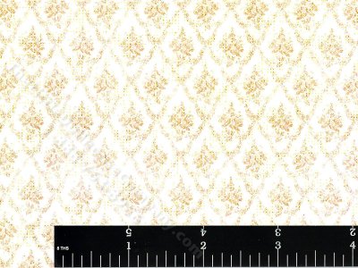 (image for) Beige Damask Lattice Pattern Miniature Wallpaper for Dollhouses