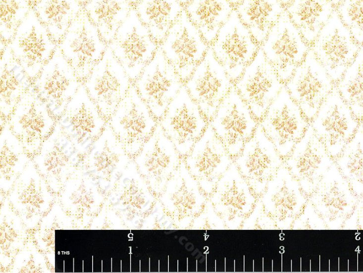 (image for) Beige Damask Lattice Pattern Miniature Wallpaper for Dollhouses