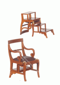 (image for) Miniature Combination Chair, Library Stairs & Step Stool