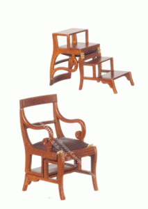 (image for) Miniature Combination Chair, Library Stairs & Step Stool