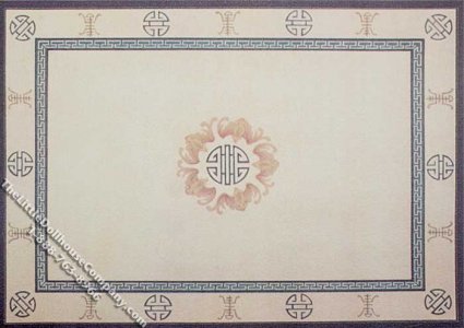 (image for) Dollhouse Scale Model Asian Theme Rug