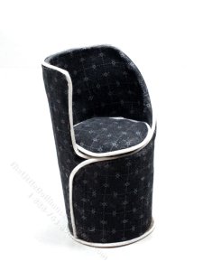 (image for) Miniature Vintage Upholstered Barrel Style Armchair