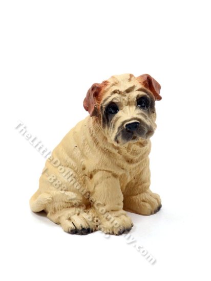 (image for) Miniature Cream Shar Pei for Dollhouses