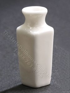 (image for) Miniature White Square Vase for Dollhouses