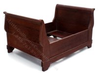(image for) Miniature Handmade Mahogany Sleigh Bed for Dollhouses