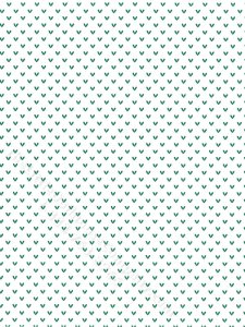 (image for) Dollhouse Scale Model Wallpaper - Green Hearts - 3pc Set