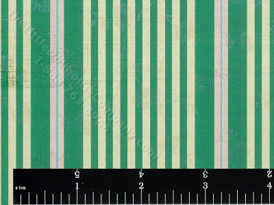 (image for) Green Stripe Miniature Wallpaper for Dollhouses