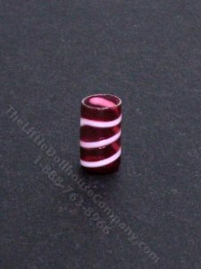 (image for) Miniature Pink and White Swirl Glass for Dollhouses