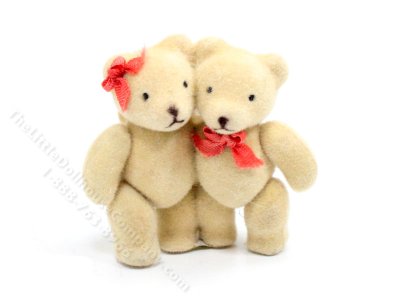 (image for) Miniature Bear Pair Toy for Dollhouses