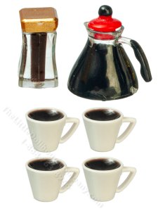 (image for) Miniature Espresso Set for Dollhouses