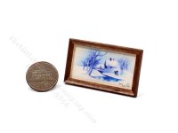 (image for) Miniature Framed Print "Winter Cottage" by Shelly Hawley-Yan for Dollhouses