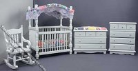 (image for) Dollhouse Miniature Four Piece Nursery Set