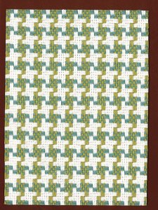 (image for) Miniature Woven Pinwheel Pattern Rug for Dollhouses - Small