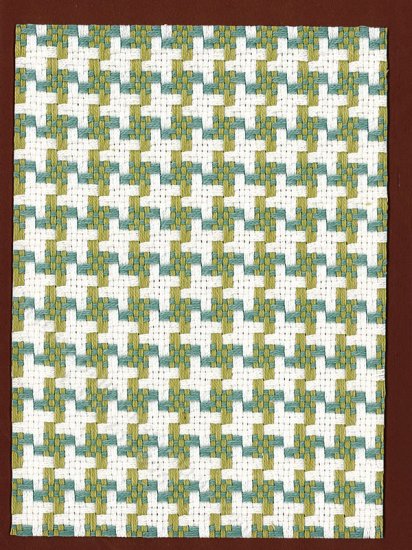 (image for) Miniature Woven Pinwheel Pattern Rug for Dollhouses - Small