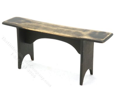(image for) Miniature Rustic Stained Farmhouse Bench