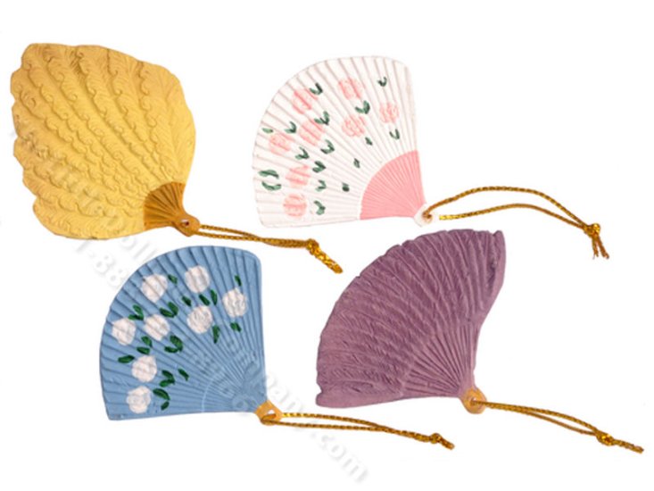 (image for) Miniature Set of Hand Fans for Dollhouses