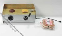 (image for) Miniature Commercial Cooking Surface w/Burgers for Dollhouses