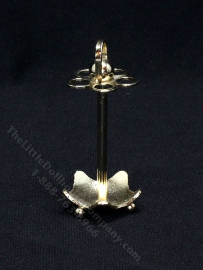 (image for) Miniature Brass Umbrella Stand for Dollhouses