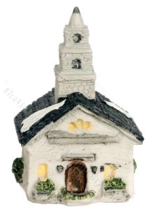 (image for) Miniature Church Figurine for Dollhouses