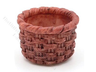 (image for) Miniature Resin Bamboo Basket for Dollhouses