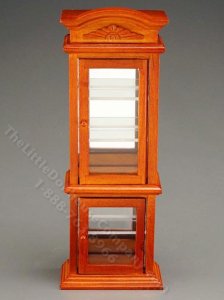 (image for) Miniature Empty Glass Cabinet for Dollhouses