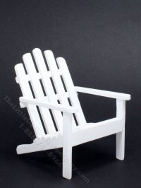 (image for) Miniature White Adirondack Chair for Dollhouses