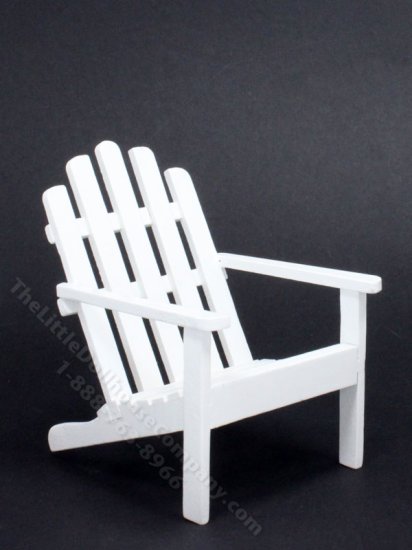 (image for) Miniature White Adirondack Chair for Dollhouses