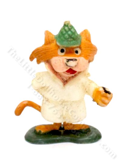 (image for) Miniature Detective Cat Figurine for Dollhouses