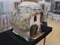 (image for) Assembled Vintage Pink Tudor Cottage Dollhouse
