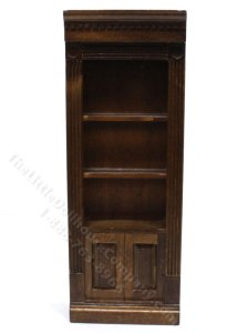 (image for) Miniature Walnut Finish Bookshelf for Dollhouses
