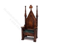 (image for) Miniature Signed Gothic Chair by Michael Mortimer