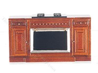 (image for) Dollhouse Walnut Kitchen Stove for Dollhouses