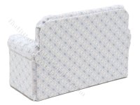 (image for) 1:24 Scale Miniature Sugar Squares Sofa for Dollhouses - Blue