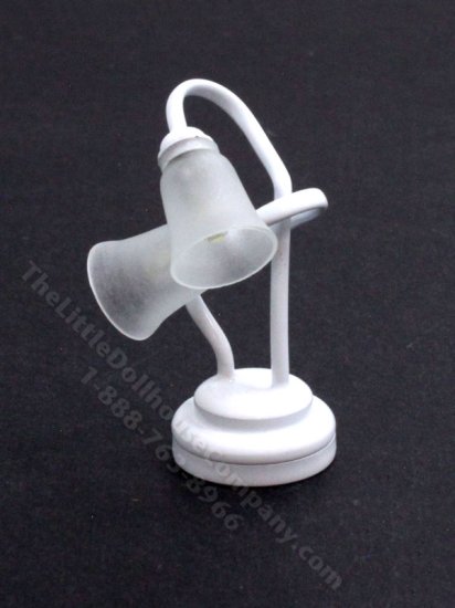 (image for) Miniature LED Dual Shade Desk Lamp with Wand for Dollhouse