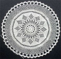 (image for) Miniature Handmade Lace Round Doily for Dollhouses
