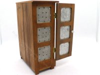 (image for) Miniature Armoire with Metal Paneling by Paul Rouleau