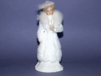 (image for) Miniature White Fur Coat on Doll
