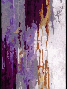 (image for) Miniature Purple/Magenta/Grey Abstract Rug by PRD Miniatures