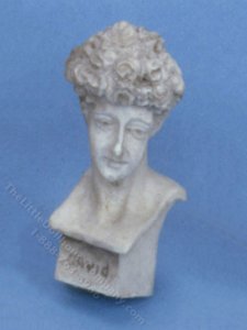 (image for) Miniature David Bust for Dollhouses - Grey