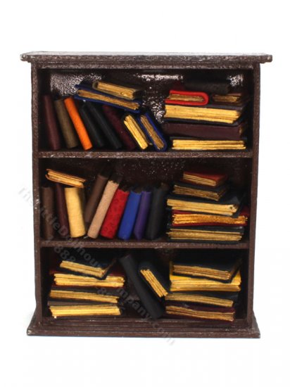 (image for) Miniature Filled Brown Bookcase